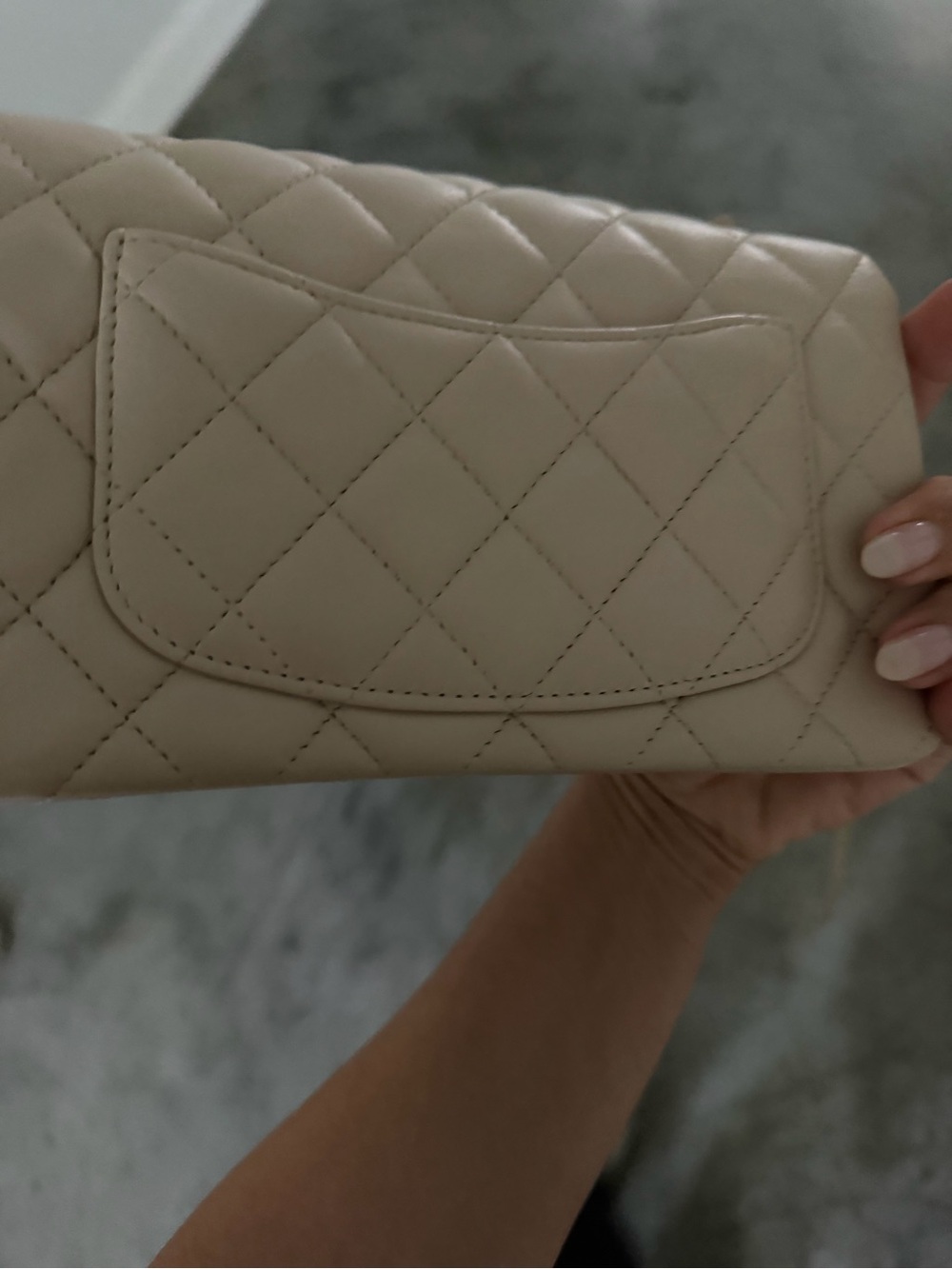 CHANEL Beige mini classic Quilted Small Flap Crossbody with Gold Chain - Picture 11 of 14